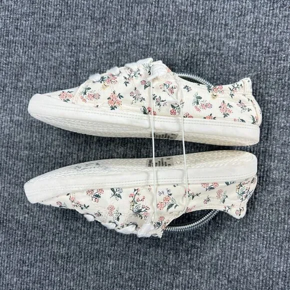 Jellypop Womens Sneakers Size 5.5 Off White Floral Canvas Slip On Shoes Comfort - Picture 7 of 10
